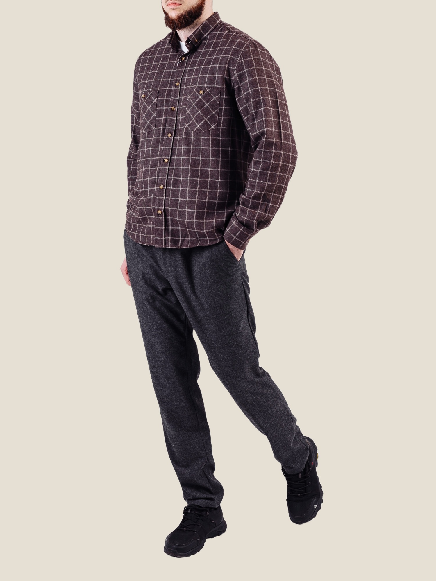 Вовняні брюки сірі